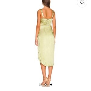 Elegant Green Satin Dress